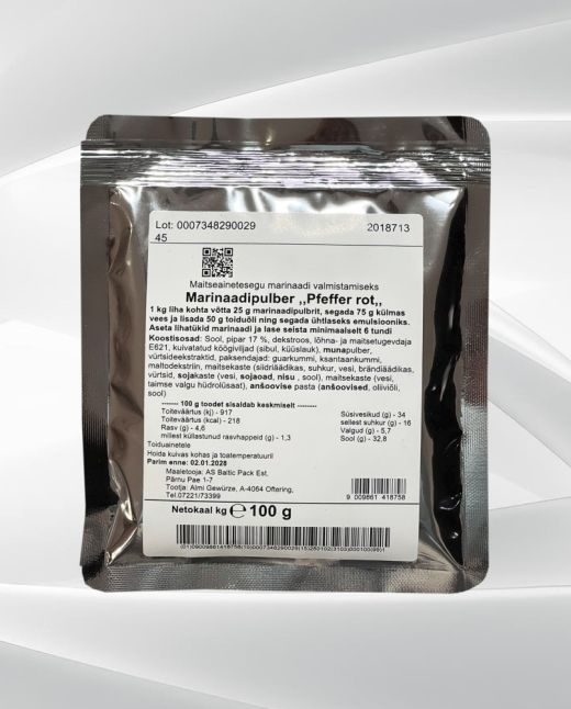 Marinaadipulber Pfeffer rot, 100 g
