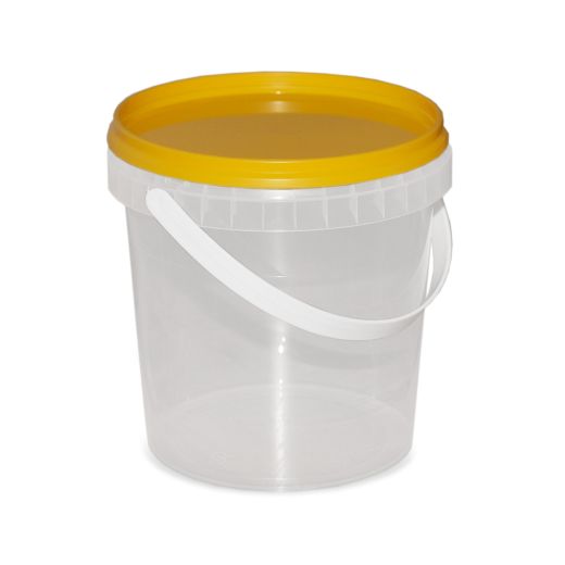 Kollase kaanega ämbrid 770 ml Ø115mm, PP 240 tk/kastis
