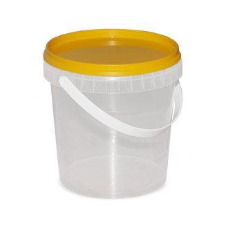 Kollase kaanega ämbrid 770 ml Ø115mm, PP 240 tk/kastis